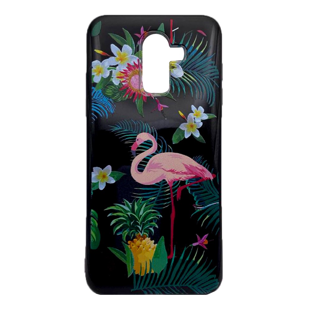 Накладка TWINS Flowers для Samsung J8 2018/A6 Plus "Фламінго"-0