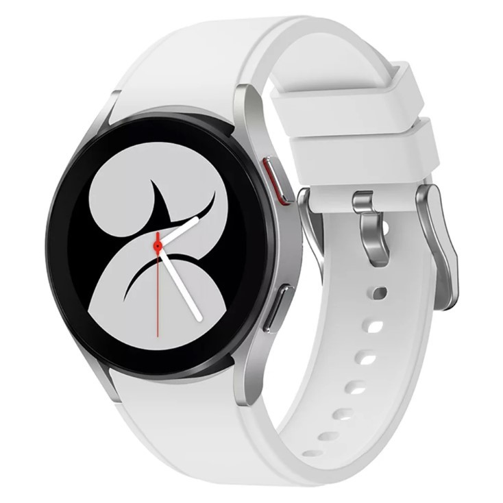 Ремінець Silicone Original кнопка для Samsung Watch 4 / Watch 5 / Watch 6 20 mm (Antique White)-0