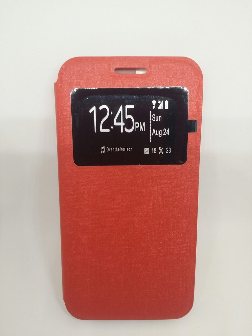 Книжка Ulike для Samsung S6 (G920) з вікном червона-0
