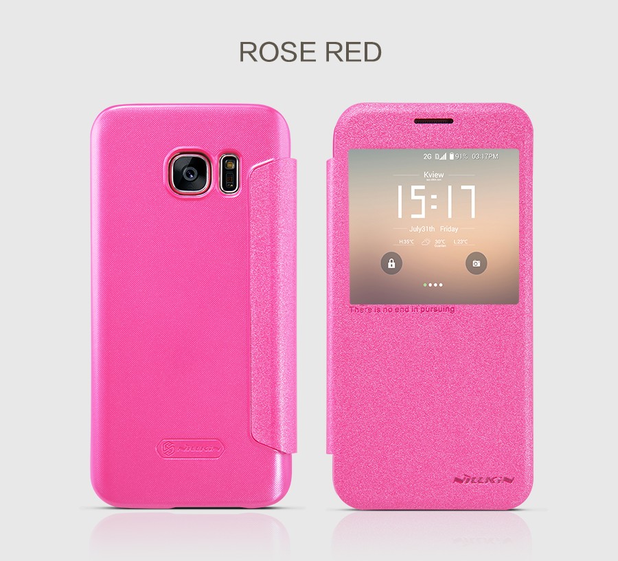 Книжка Nillkin Sparkle для Samsung S7 (G930) рожева-0