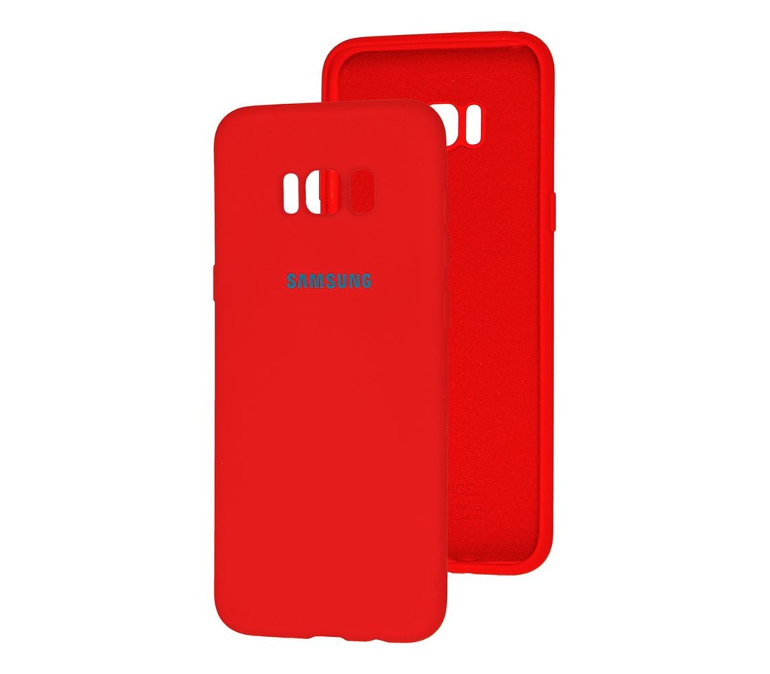 Silicone cover для Samsung S8 Plus червоний-0