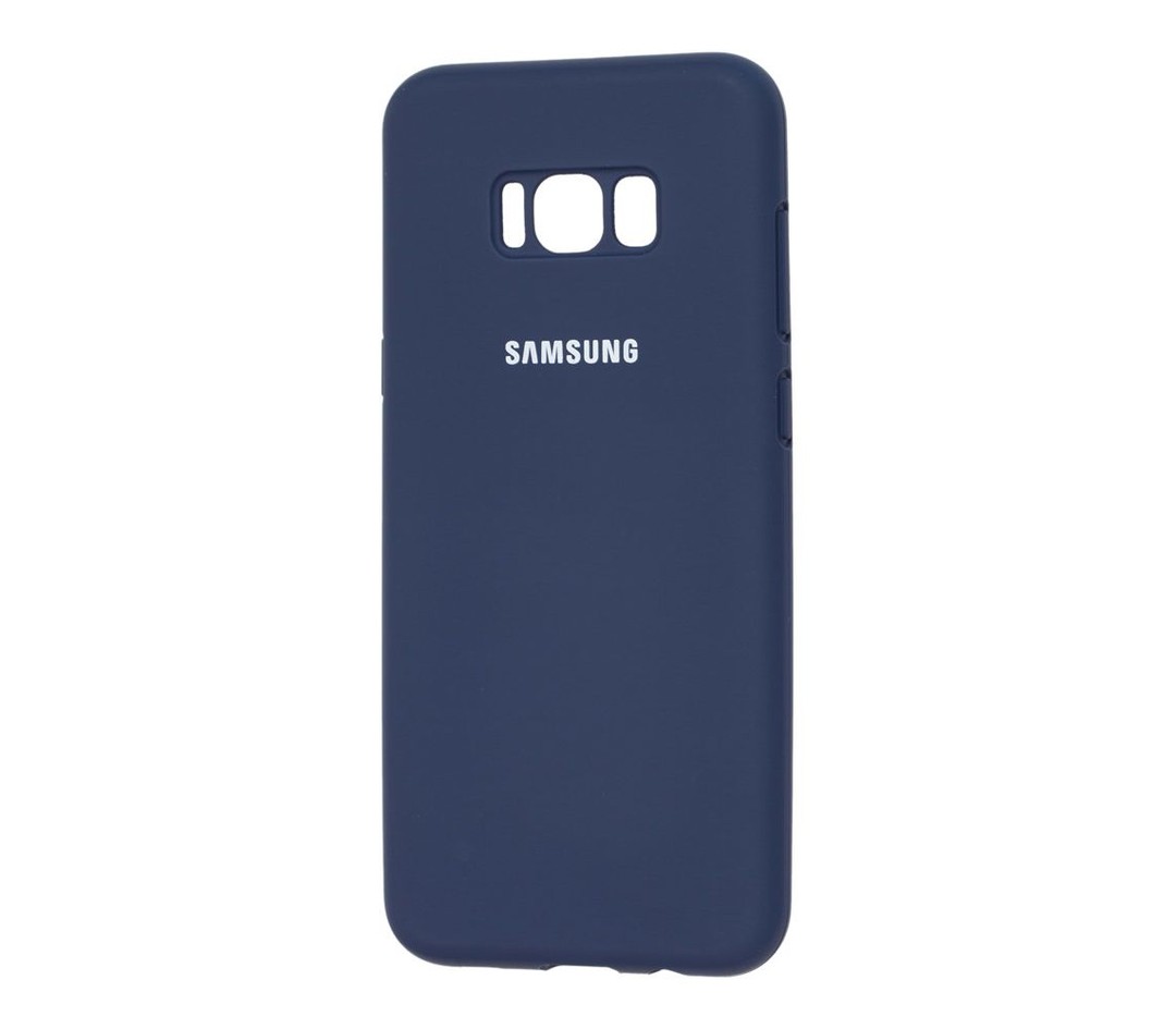 Silicone cover для Samsung S8 Plus темно-синій-0