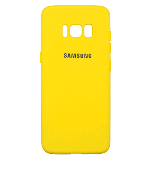 Silicone cover для Samsung S8 (Yellow)-0