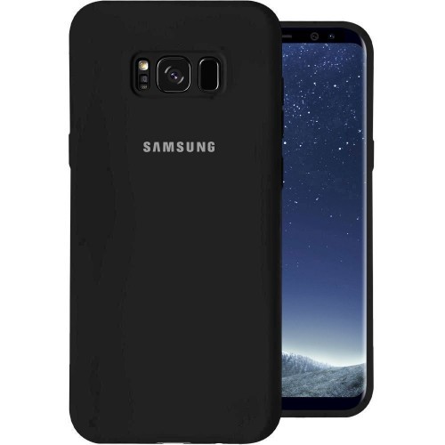 Silicone cover для Samsung S8 Plus чорний-0