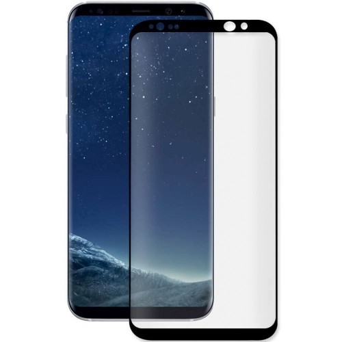 Захисне скло Full GLUE 3D для Samsung S8 з чорною рамкою-0