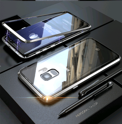 Накладка Magnetic Case- для Samsung S9 Plus серебро-0