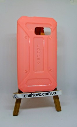 Бампер - накладка противоударная (Spigen SP-1355E) для Samsung J1 Mini  J105 розовая-0