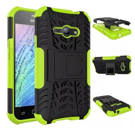 Накладкал для Samsung J1 Ace J110 "Броня" чорно-зелена-0