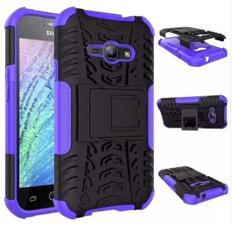 Накладка для Samsung J1 Ace J110 "Броня" чорно-фіолетова-0
