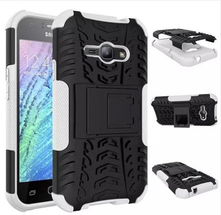 Накладка для Samsung J1 Ace J110 "Броня" черно-біла-0