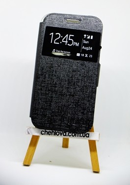 Книжка Ulike для Samsung J1 Ace J110 з вікном та хластиком чорна-0