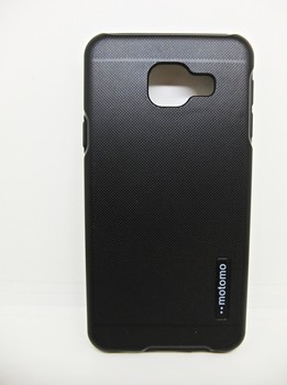 Противоударная металлизированная  накладка Motomo для Samsung A7 (2016) A710 черная-0