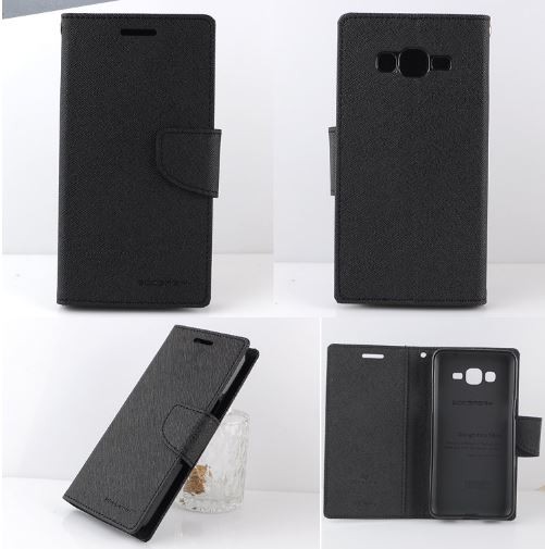 Книжка Goospery Fancy для Samsung J1 Ace J110  чорна-0