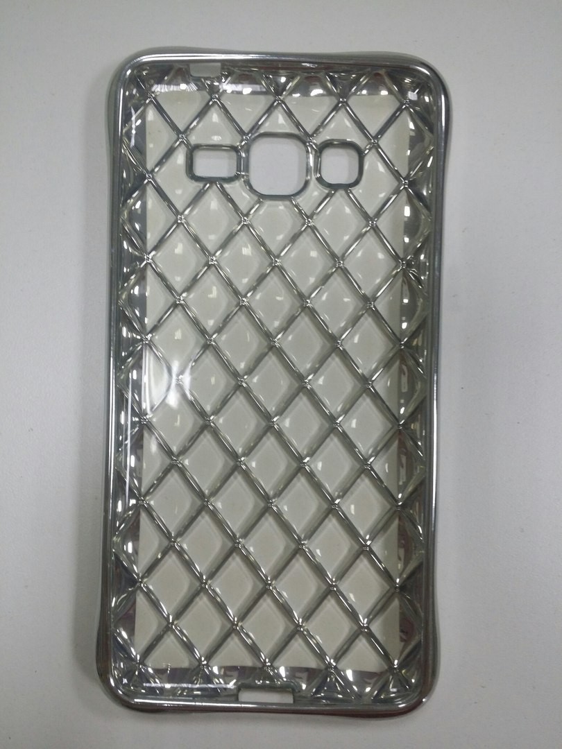 Накладка для Samsung J1 Ace J110 Сітка срібло 3D-0