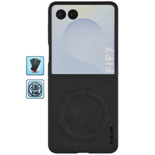 Чохол Piblue Premium з MagSafe (CS-02) для Samsung Z Flip 7 (Чорний)-0