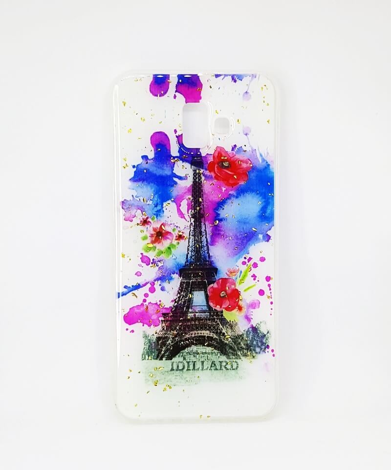 Накладка Flowers для Samsung J6 Plus (2018) (Мод. 02  Paris)-0