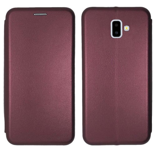 Книжка Premium для Samsung J6 Plus (2018) J610 марсала-0