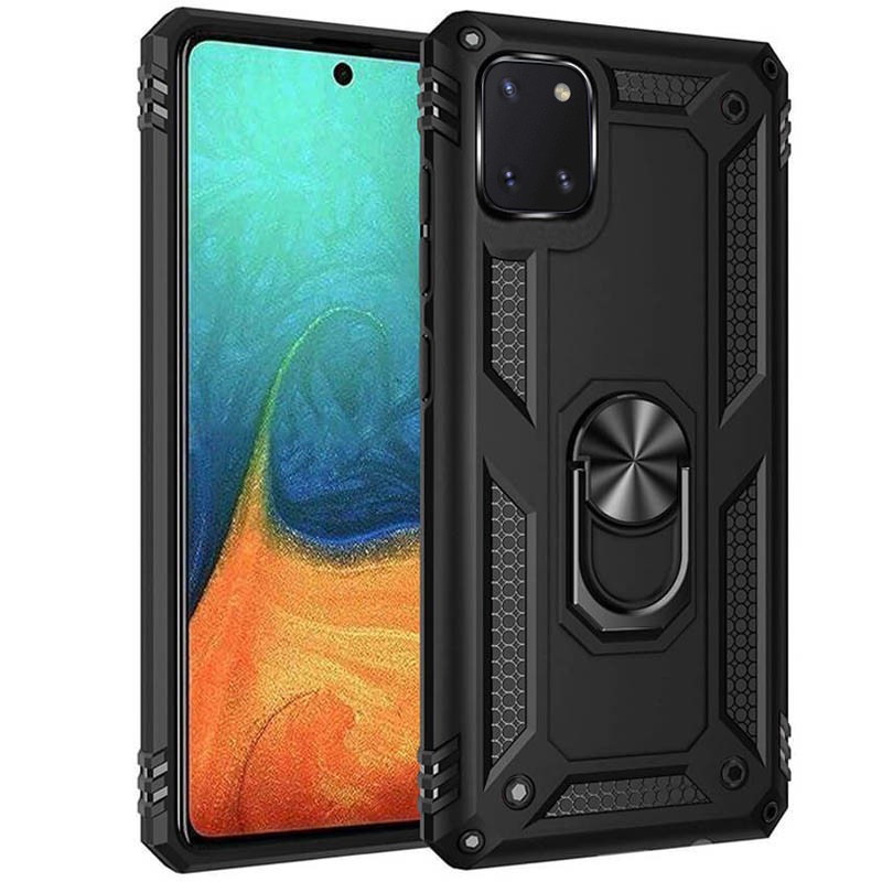 Накладка під магнітний тримач Serge Ring для Samsung Note 10 Lite (A81) (Чорний)-0