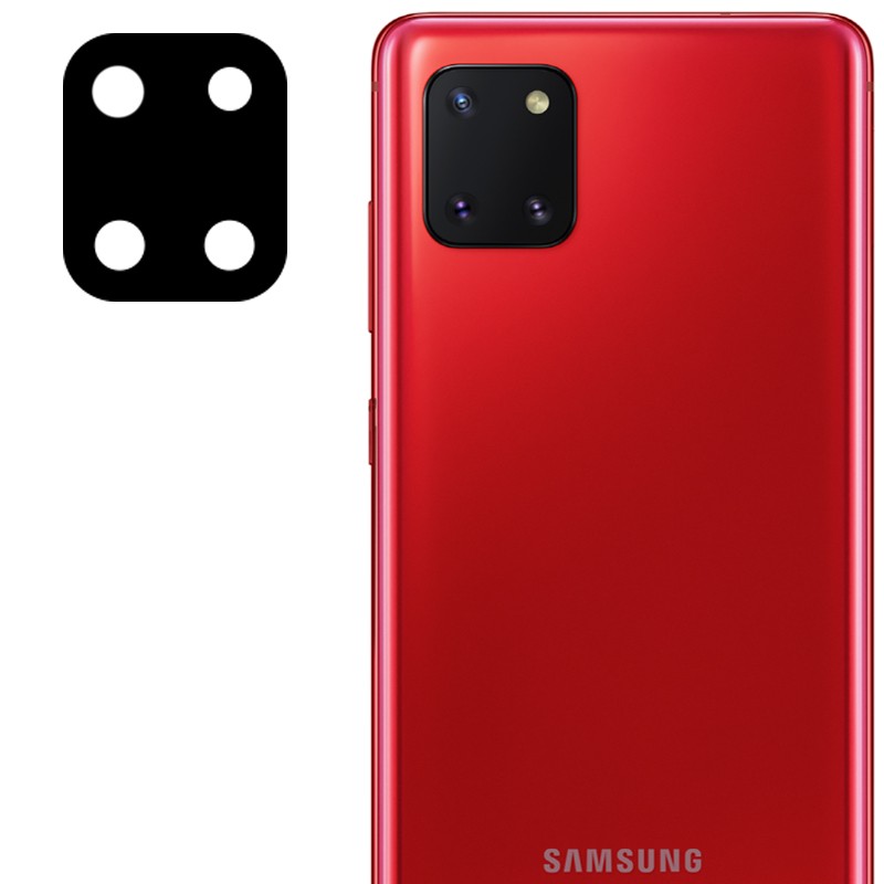 Захисне скло на камеру для Samsung Note 10 Lite (A81) чорне (без упаковки)-0