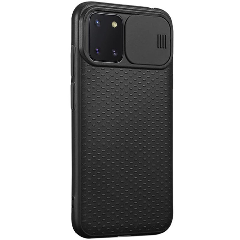 Накладка Camshield Black TPU для Samsung Note 10 Lite (A81) з чорною шторкою-0