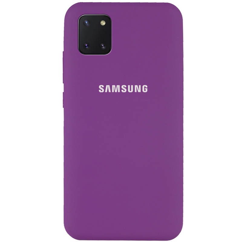 Silicone Cover Full Protective (AA) для Samsung Note 10 Lite (Grape)-0