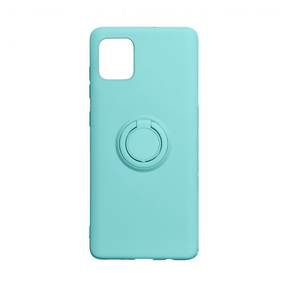Накладка ColorRing з кільцем для Samsung Note 10 Lite бірюзова-0