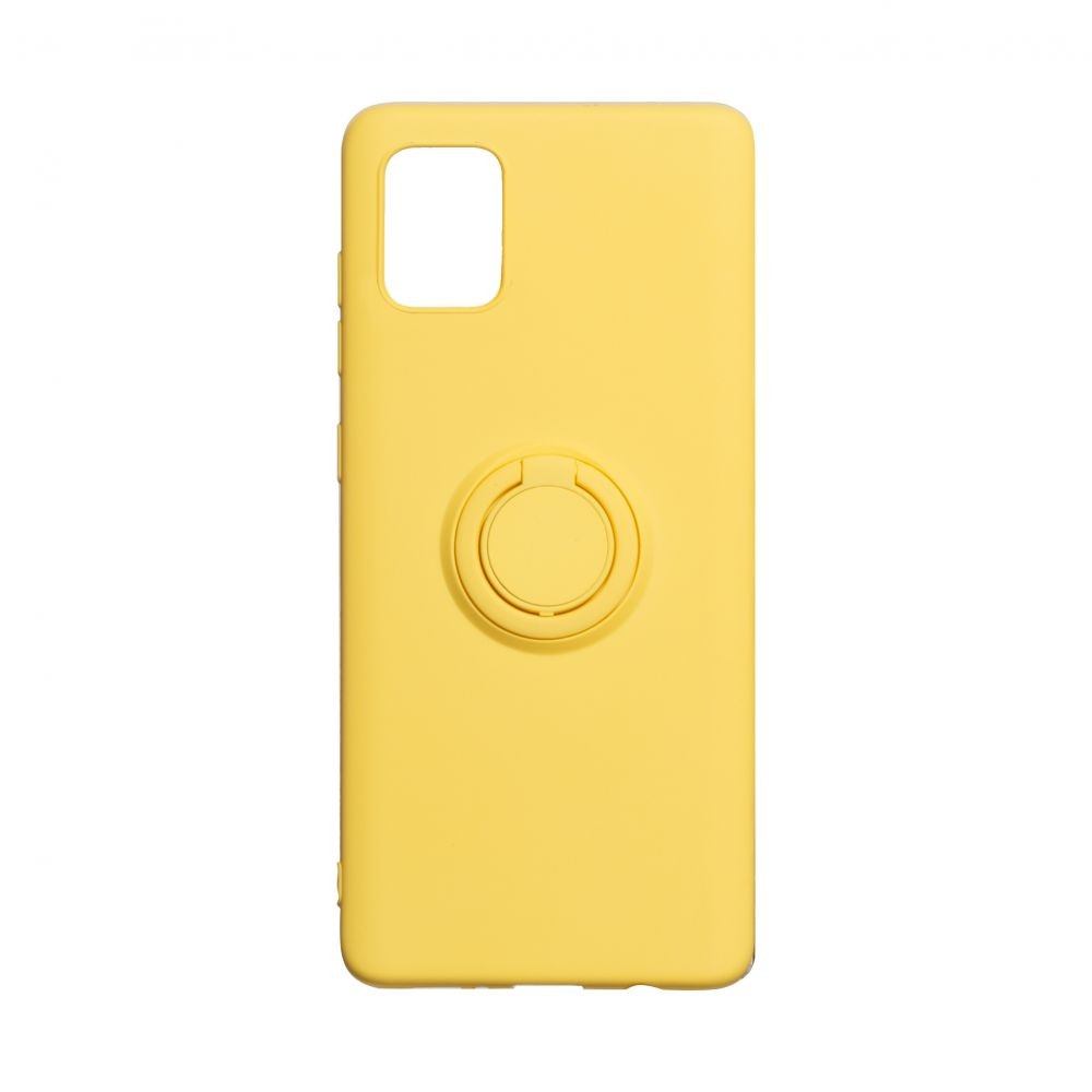 Накладка ColorRing з кільцем для Samsung Note 10 Lite жовта-0