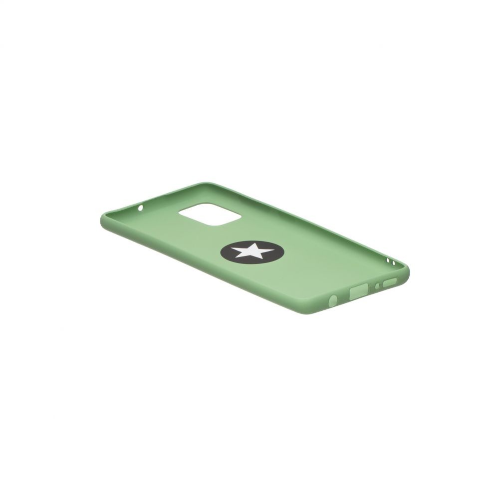 Накладка ColorRing з кільцем для Samsung Note 10 Lite зелена-3