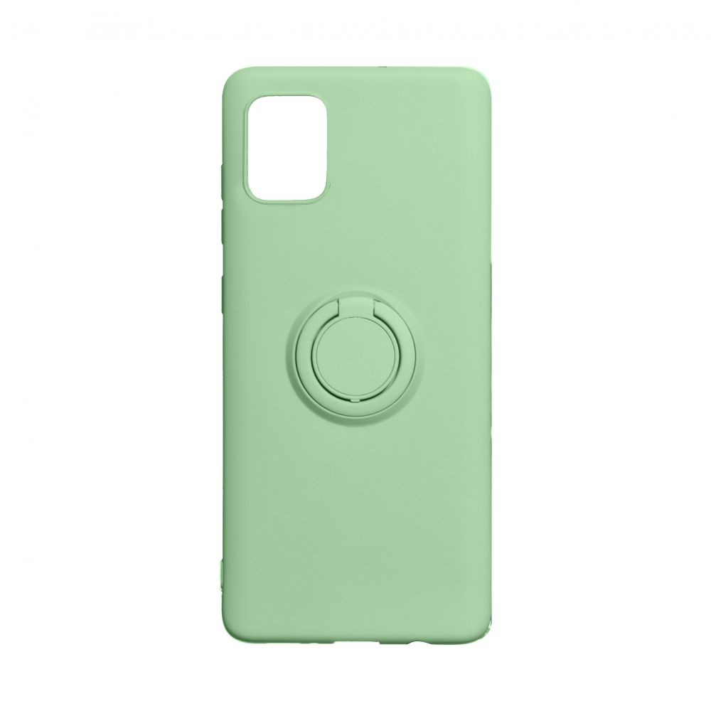 Накладка ColorRing з кільцем для Samsung Note 10 Lite зелена-0