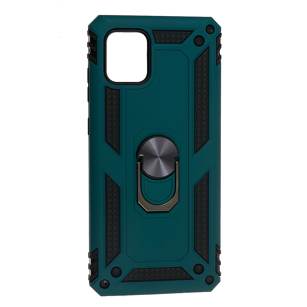 Накладка під магнітний тримач Serge Ring для Samsung Note 10 Lite (A81) (Dark green)-0
