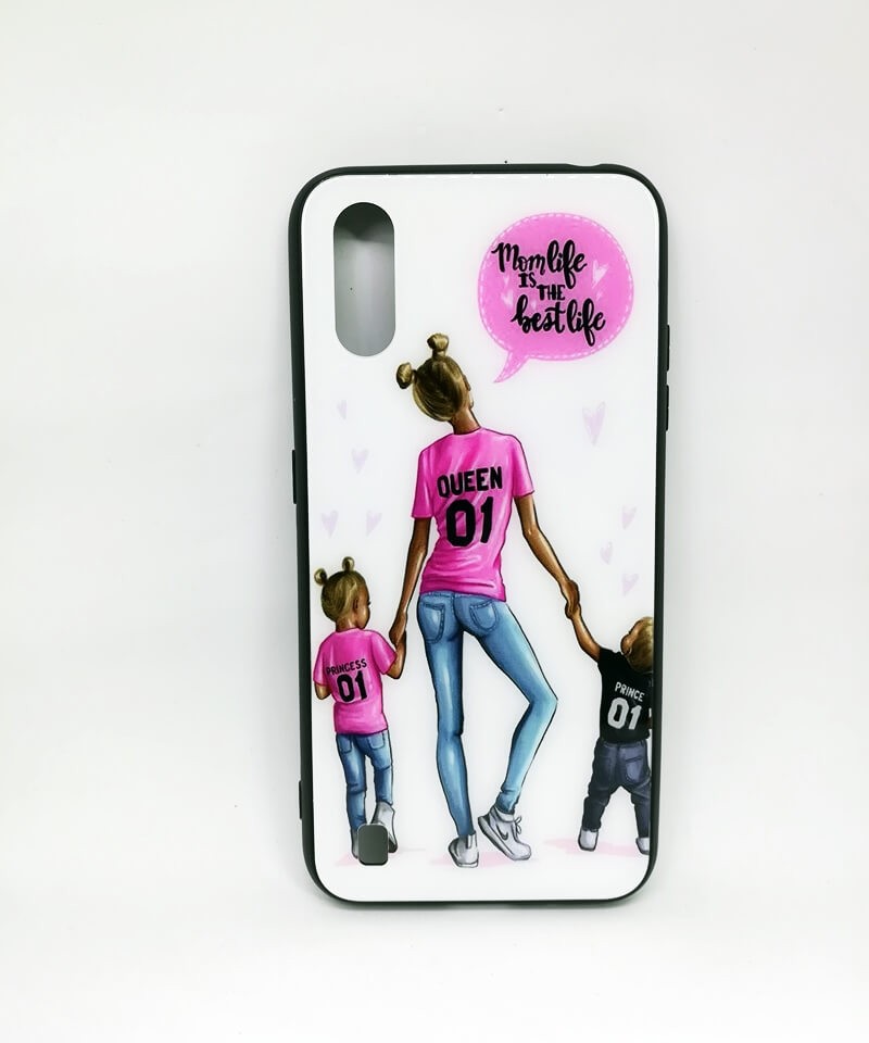 Чохол Girls Glass для Samsung A01 Mom Life-0