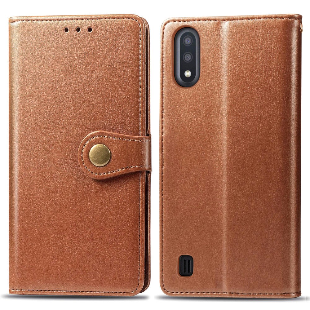 Книжка GETMAN Gallant для Samsung A01 коричнева-0