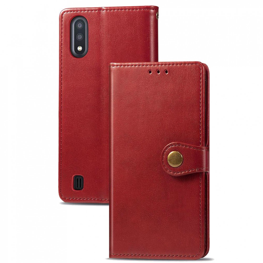 Книжка GETMAN Gallant для Samsung A01 червона-0