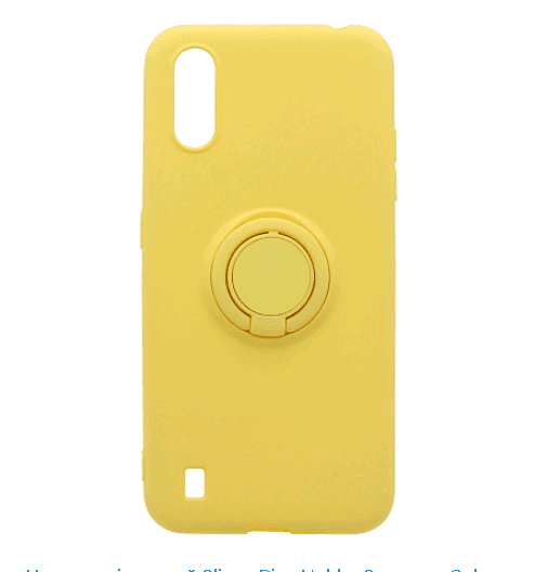Накладка ColorRing з кільцем для Samsung A01 жовта-0