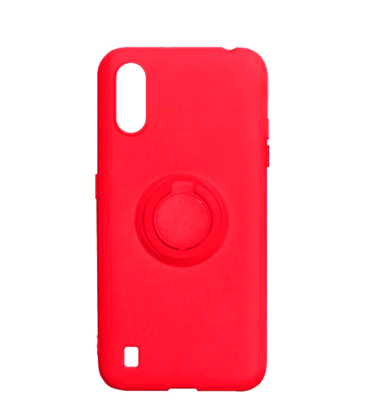 Накладка ColorRing з кільцем для Samsung A01 червона-0