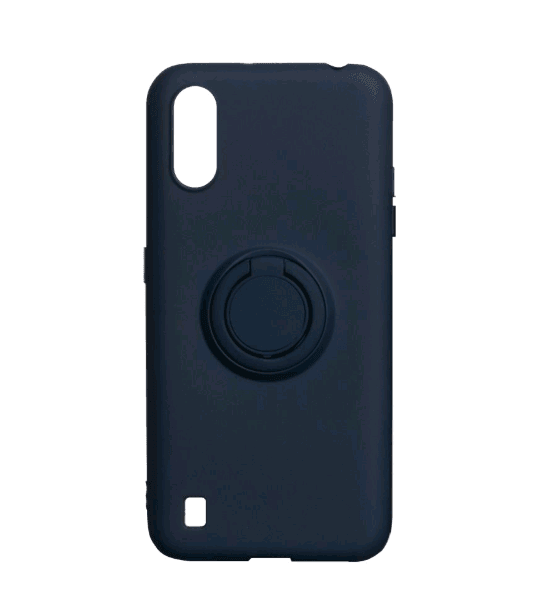 Накладка ColorRing з кільцем для Samsung A01 синя-0