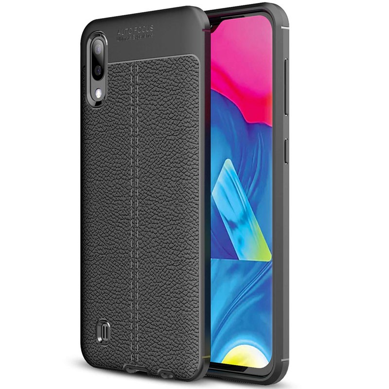 Накладка Ultimate Experience Leather для Samsung A01 чорна-0