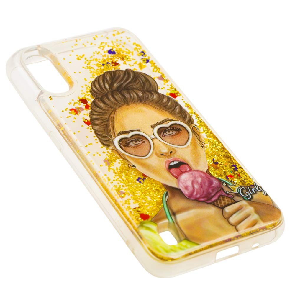 Накладка Fluid Painted для Samsung A01 "Дівчина з морозивом"-1