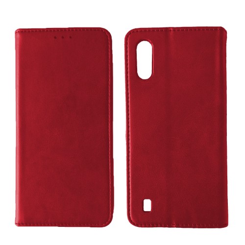 Книжка Black TPU Magnet для Samsung A01/M01 Червона-0