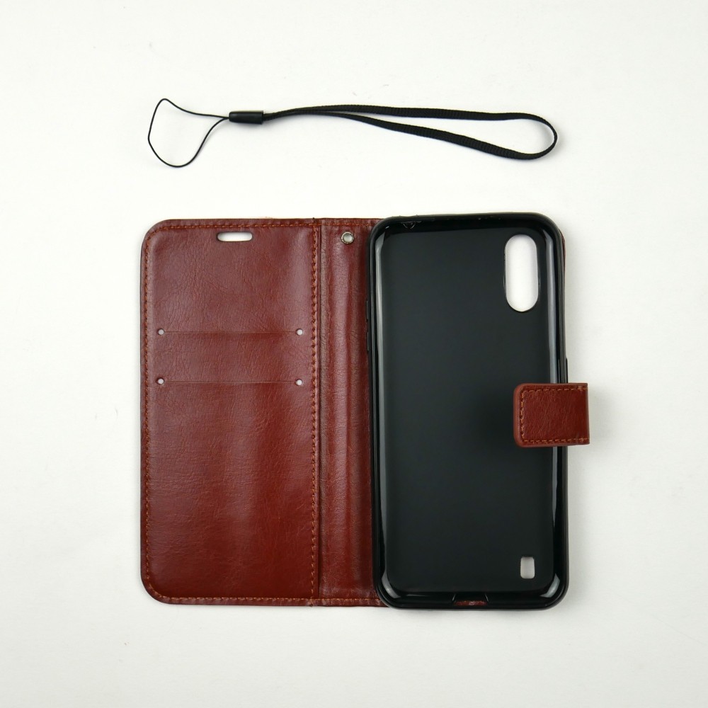 Книжка EcoCase для Samsung A01 коричнева-1