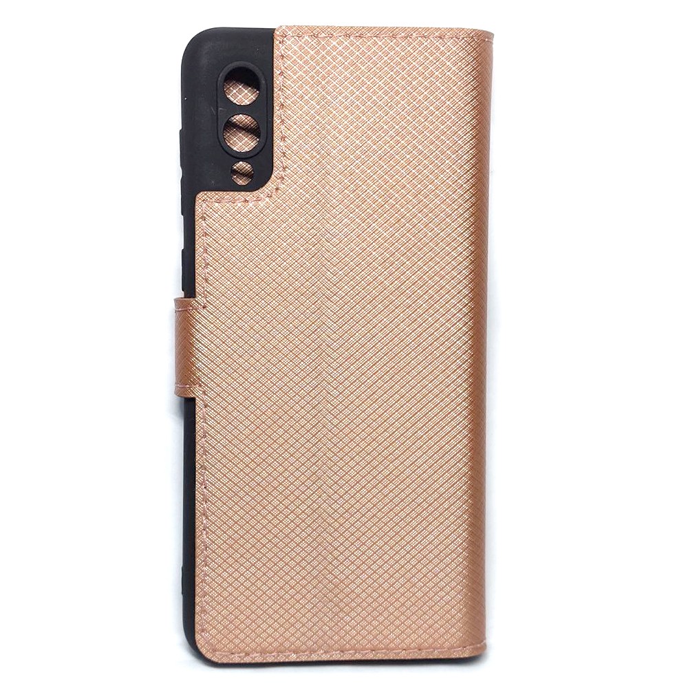 Книжка Bring Joy для Samsung A02 2021 A022 карбон рожеве золото-1