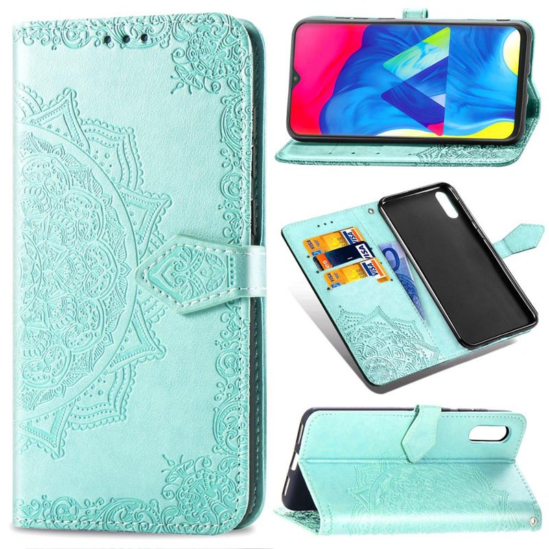 Книжка Art Case для Samsung A02 бірюзова-0
