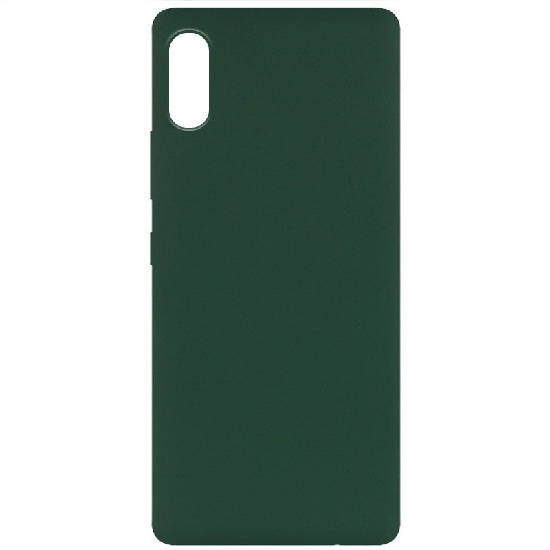 Silicone Cover Full without Logo (A) для Samsung A02 (Dark Green)-0