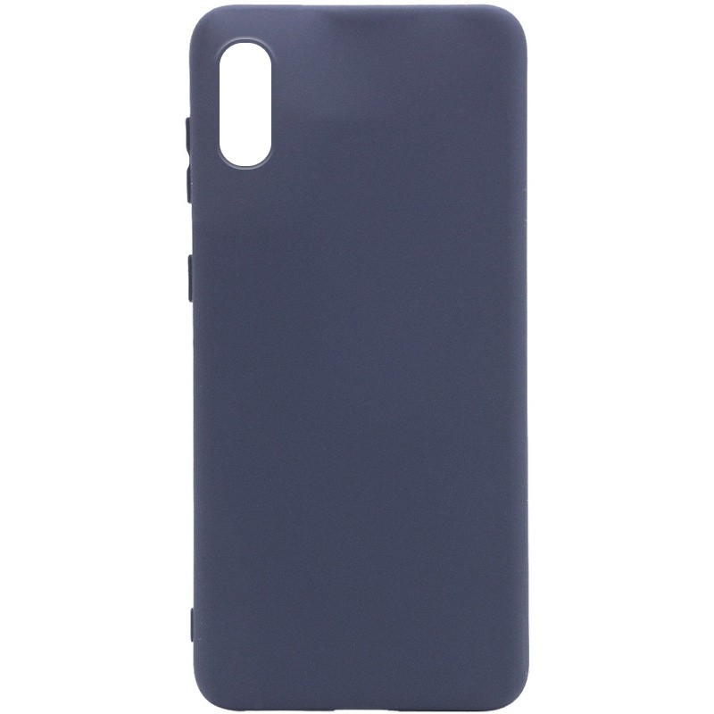 Silicone Cover Full without Logo (A) для Samsung A02 (Midnight Blue)-0