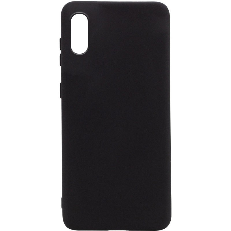 Silicone Cover Full without Logo (A) для Samsung A02 (Black)-0
