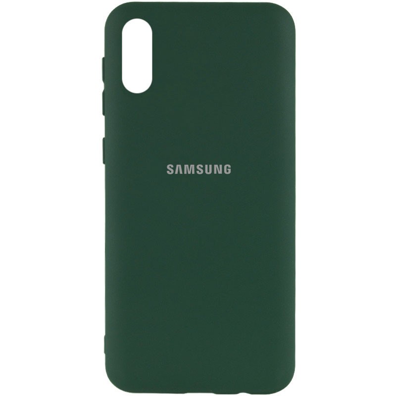 Silicone Cover My Color Full Protective (A) для Samsung A02 (Dark Green)-0
