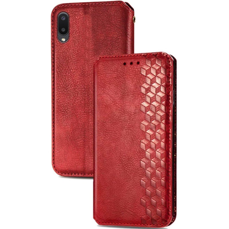 Книжка GETMAN Cubic для Samsung A02 червона-0