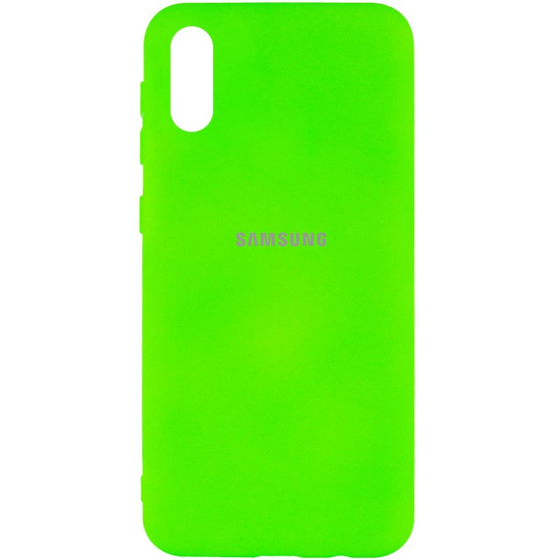 Silicone Cover My Color Full Protective (A) для Samsung A02 (Neon Green)-0