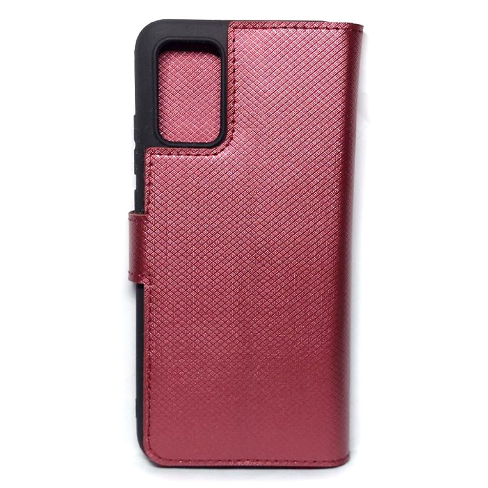 Книжка Bring Joy для Samsung A02s карбон бордовий-1