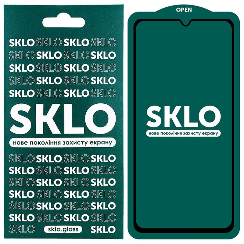 Захисне скло SKLO 5D для Samsung A02s/A02 чорна рамка-0